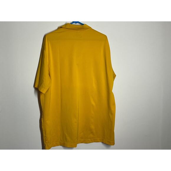 Mens Nike PGA Logo Golf Shirt XL Yellow - Picture 7 of 7